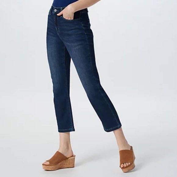 Laurie Felt Petite Daisy Denim Straight-Leg | Medium - Picture 3 of 4